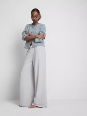 Pantalones de Chándal cómodos de mezcla de algodón con pernera ancha