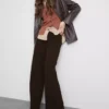 Pantalones de Chándal cómodos de mezcla de algodón con pernera ancha