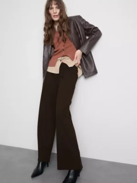 Pantalones de Chándal cómodos de mezcla de algodón con pernera ancha