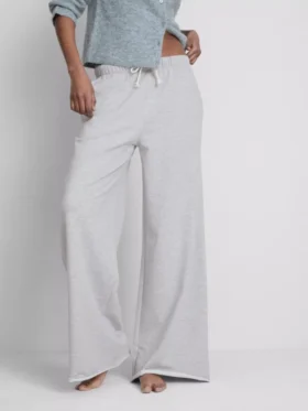 Pantalones de Chándal cómodos de mezcla de algodón con pernera ancha