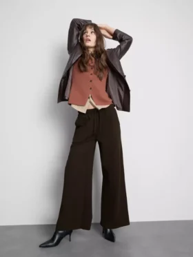 Pantalones de Chándal cómodos de mezcla de algodón con pernera ancha