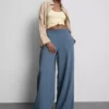 Pantalones de Chándal de corte ancho con pliegues, con alto contenido en algodón