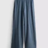 Pantalones de Chándal de corte ancho con pliegues, con alto contenido en algodón