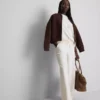 Pantalones de chándal de pierna ancha con alto contenido en algodón