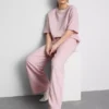 Pantalones de chándal de pierna ancha con alto contenido en algodón