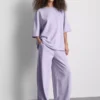 Pantalones de chándal de pierna ancha con alto contenido en algodón