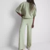 Pantalones de chándal de pierna ancha con alto contenido en algodón