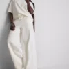 Pantalones de chándal de pierna ancha con alto contenido en algodón