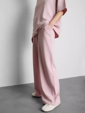 Pantalones de chándal de pierna ancha con alto contenido en algodón