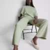 Pantalones de chándal de pierna ancha con alto contenido en algodón