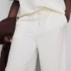 Pantalones de chándal de pierna ancha con alto contenido en algodón