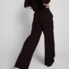 Pantalones de chándal de pierna ancha con alto contenido en algodón