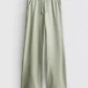Pantalones de chándal de pierna ancha con alto contenido en algodón