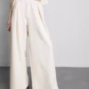 Pantalones de chándal de pierna ancha de mezcla de algodón