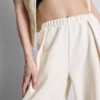 Pantalones de chándal de pierna ancha de mezcla de algodón