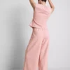 Pantalones de chándal de pierna ancha de mezcla de algodón