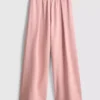 Pantalones de chándal de pierna ancha de mezcla de algodón