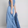 Pantalones de chándal de tiro ancho de denim de algodón