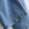 Pantalones de chándal de tiro ancho de denim de algodón