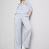 Pantalones de Chándal deportivos de pierna ancha en mezcla de algodón