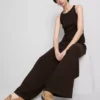 Pantalones de Chándal informales de algodón de pierna ancha