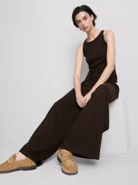 Pantalones de Chándal informales de algodón de pierna ancha