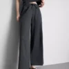 Pantalones de Chándal informales de algodón de pierna ancha