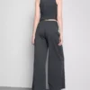 Pantalones de Chándal informales de algodón de pierna ancha