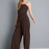 Pantalones de jersey de pierna ancha