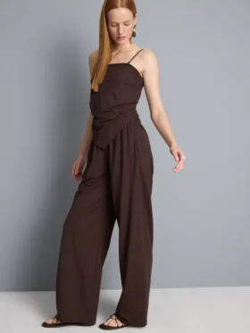 Pantalones de jersey de pierna ancha