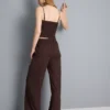 Pantalones de jersey de pierna ancha