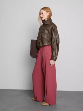 Pantalones de pierna ancha con cintura elástica
