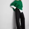 Pantalones de pierna ancha con cintura elástica