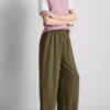 Pantalones de pierna ancha con cintura elástica