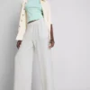 Pantalones de pierna ancha con cintura elástica
