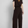Pantalones de pierna ancha con cintura elástica