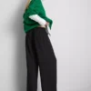 Pantalones de pierna ancha con cintura elástica