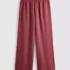 Pantalones de pierna ancha con cintura elástica