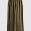 Pantalones de pierna ancha con cintura elástica
