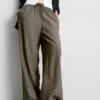 Pantalones de pierna ancha con efecto arrugado