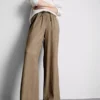 Pantalones de pierna ancha con efecto arrugado