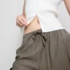 Pantalones de pierna ancha con efecto arrugado
