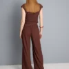 Pantalones de pierna ancha con efecto arrugado