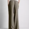 Pantalones de pierna ancha con efecto arrugado