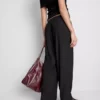 Pantalones de pierna ancha con efecto arrugado
