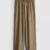 Pantalones de pierna ancha con efecto arrugado