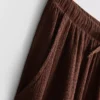 Pantalones de pierna ancha con efecto arrugado
