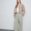 Pantalones de pierna ancha con raya lateral