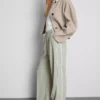 Pantalones de pierna ancha con raya lateral