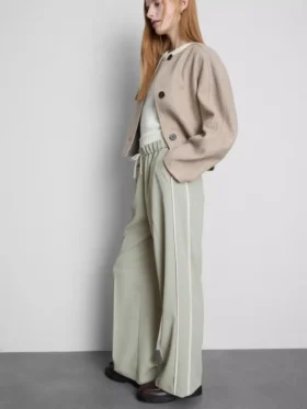 Pantalones de pierna ancha con raya lateral